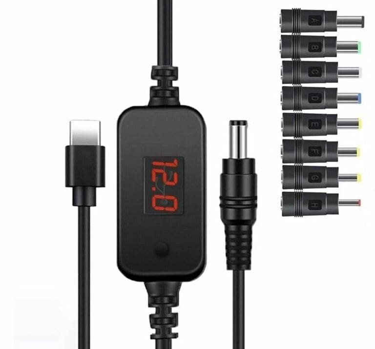 Универсальный кабель для зарядки от USB Type-C (PD 65W, переключаемое напряжение, с комплектом 8 шт адаптеров, из-за рубежа)