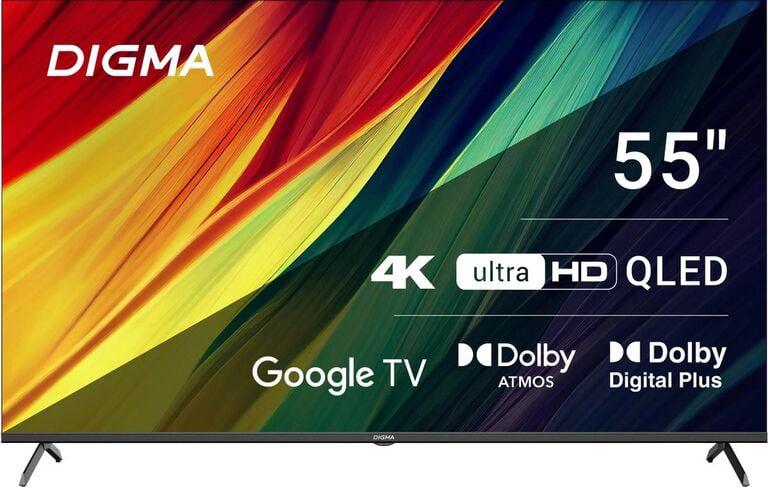 Телевизор 55" Digma DM-LED55UQB31 (QLED, 4K, Google TV) с WB кошельком