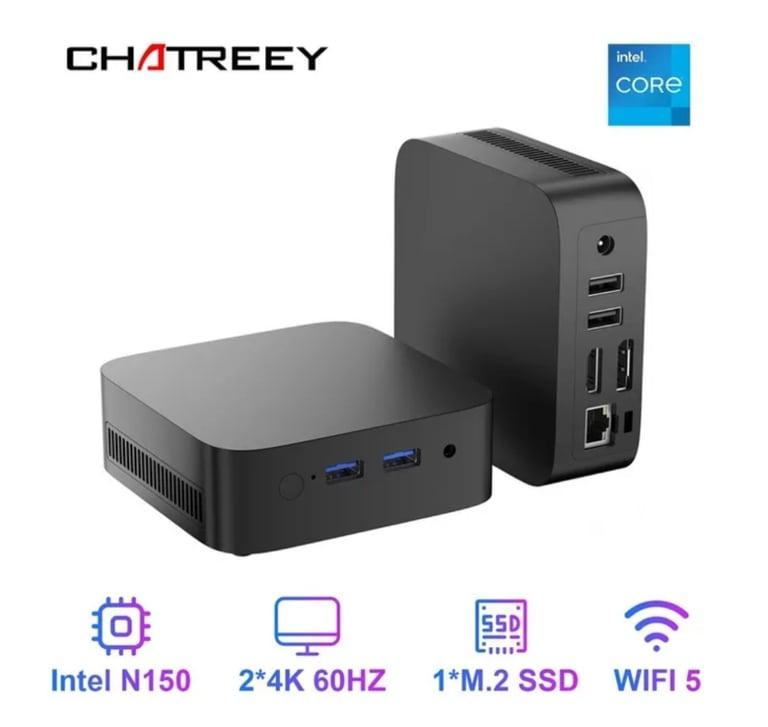 Мини-ПК Chatreey T10 Intel N150 16 ГБ, SSD 512 ГБ (из-за рубежа, с картой Ozon)