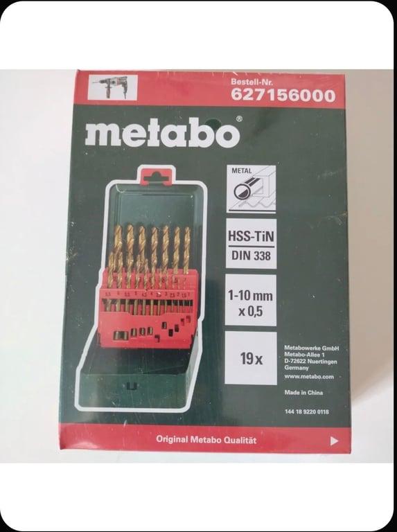 Набор сверл METABO 627156000, по металлу, цилиндрический, 19шт