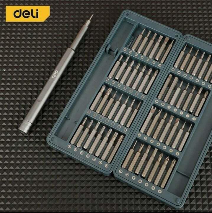 Набор прецизионных отверток Deli DL241057 56 бит, сталь S2 + Cr-V, пластиковый кейс (с картой Озон)