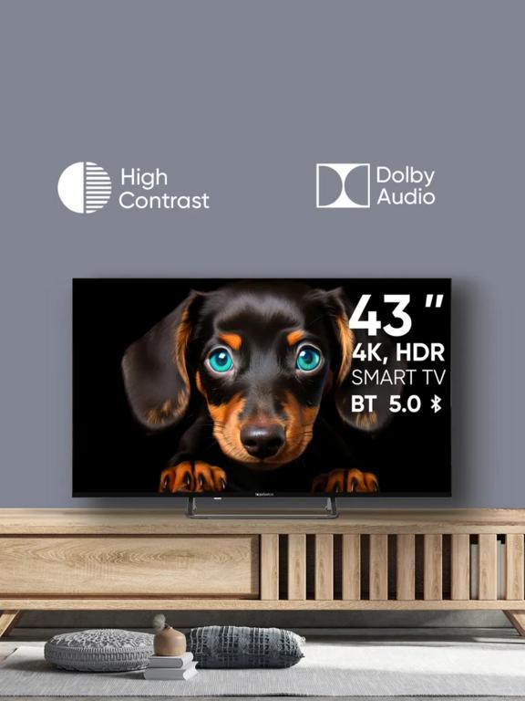 Телевизор Topdevice 43" TDTV43CS06U_BK FRAMELESS ULTRA NEO, UHD 4K, Smart TV WildRed, черный