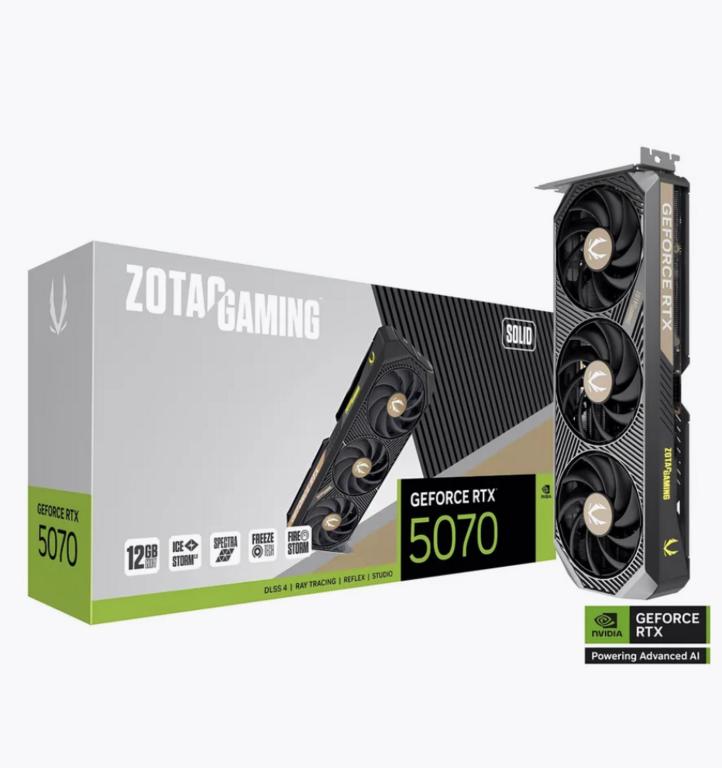 Видеокарта Zotac Gaming GeForce RTX 5070 solid (с максимальным кошельком и подпиской)