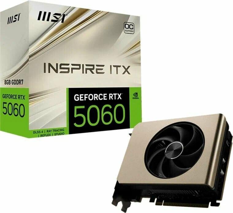 Видеокарта MSI RTX 5060 8G INSPIRE ITX OC 8ГБ