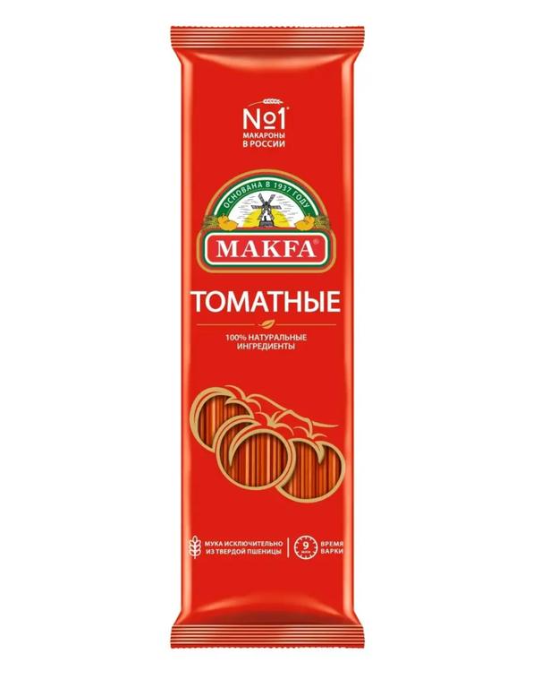 Макароны MAKFA Спагетти томатные 500 г, шпинатные в описании