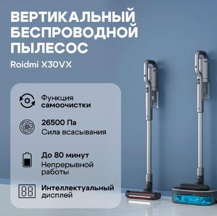 Вертикальный пылесос Roidmi X30VX (XCQ14RM)