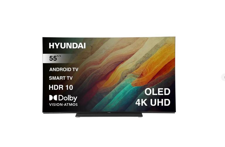 Телевизор Hyundai Android TV H-LED55OBU7700, 55", OLED, 4K Ultra HD, Android TV, черный