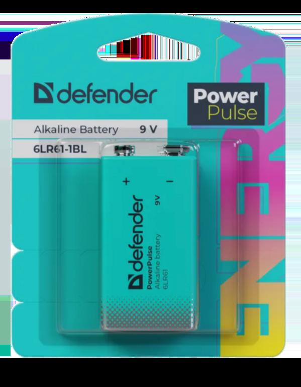 Батарейка Крона Defender алкалиновая/щелочная 1 штука (с ВБ кошельком)