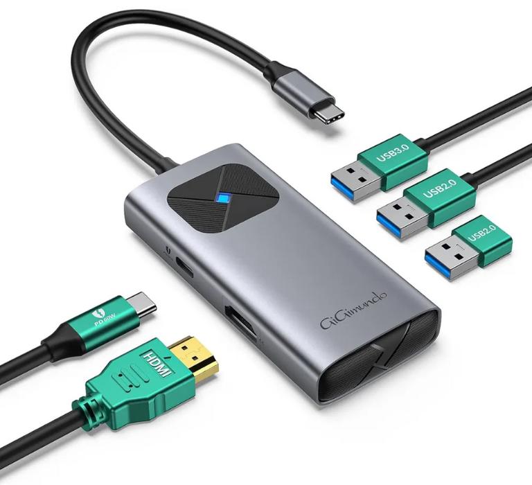 Док-станция для ноутбука GGPW Type-C HUB (из-за рубежа, цена с картой озон)