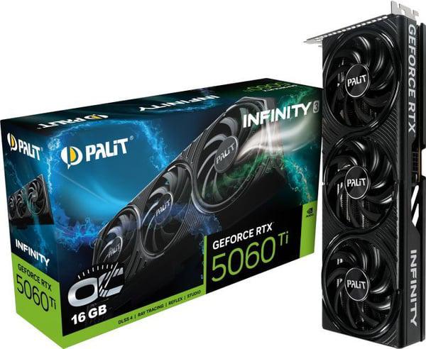 Видеокарта Palit RTX5060Ti INFINITY 3 OC 16ГБ, RET